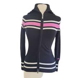 Bebe Sport Zip Up Color Block Jacket Retro Y2K